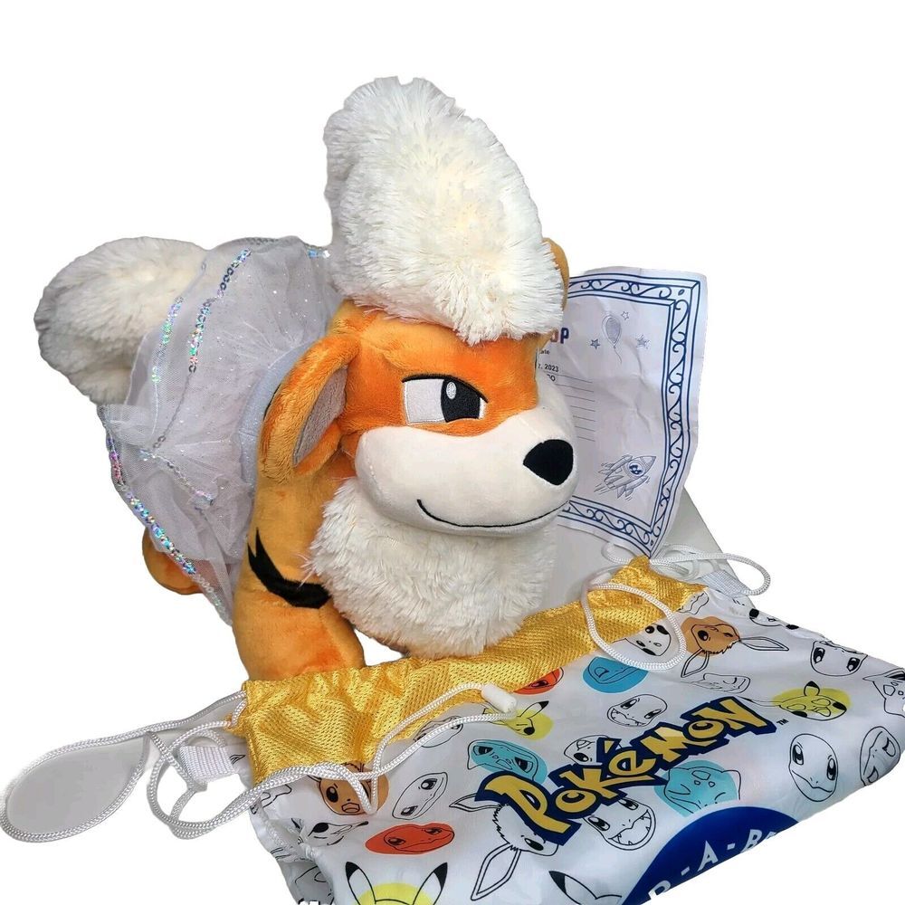 Build-A-bear Pokemon Growlithe Plush Large BAB With Certificate‎ Tutu Tote Bag